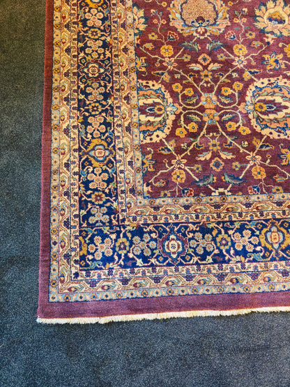 Groot perzisch Tapijt Tabriz 350x250 handgeknoot wollen vloerkleed