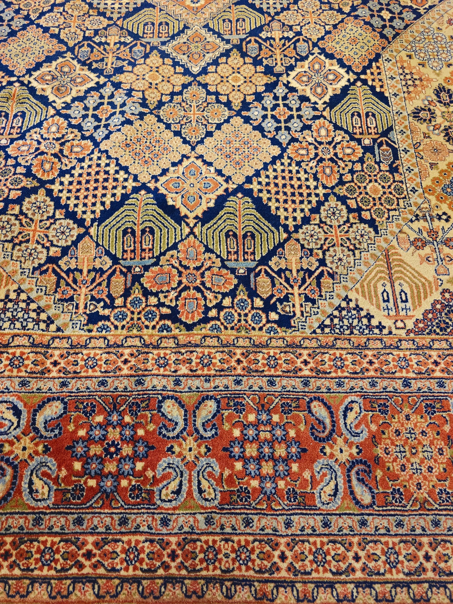 Perzisch tapijt Ispahan 310x200 handgeknoopt wollen vloerkleed