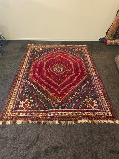 perzisch tapijt Shiraz 305x215 wollen vloerkleed iran handgeknoopt