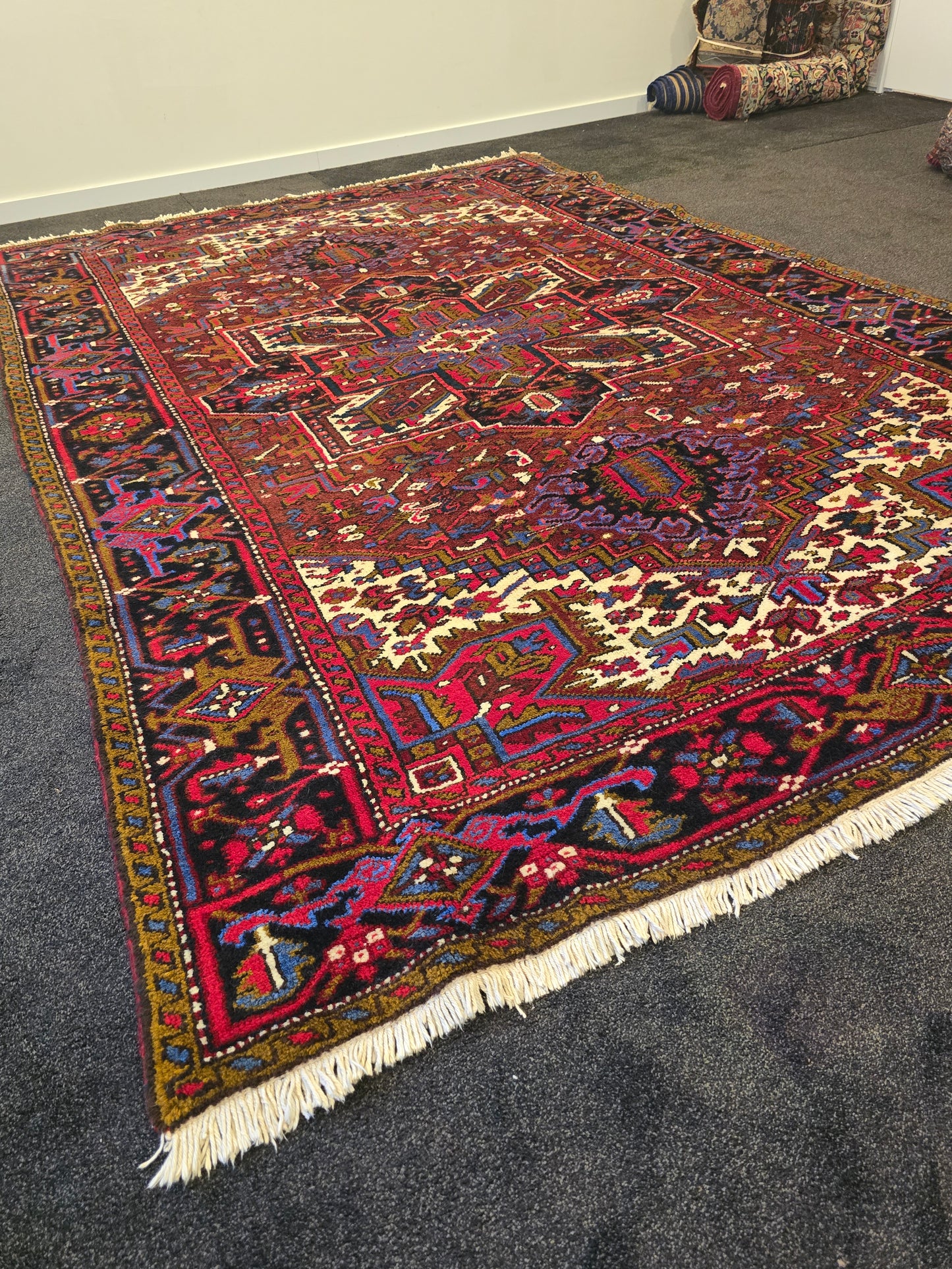 Perzisch Tapijt Heriz 300x210 wollen vloerkleed Handgeknoopt