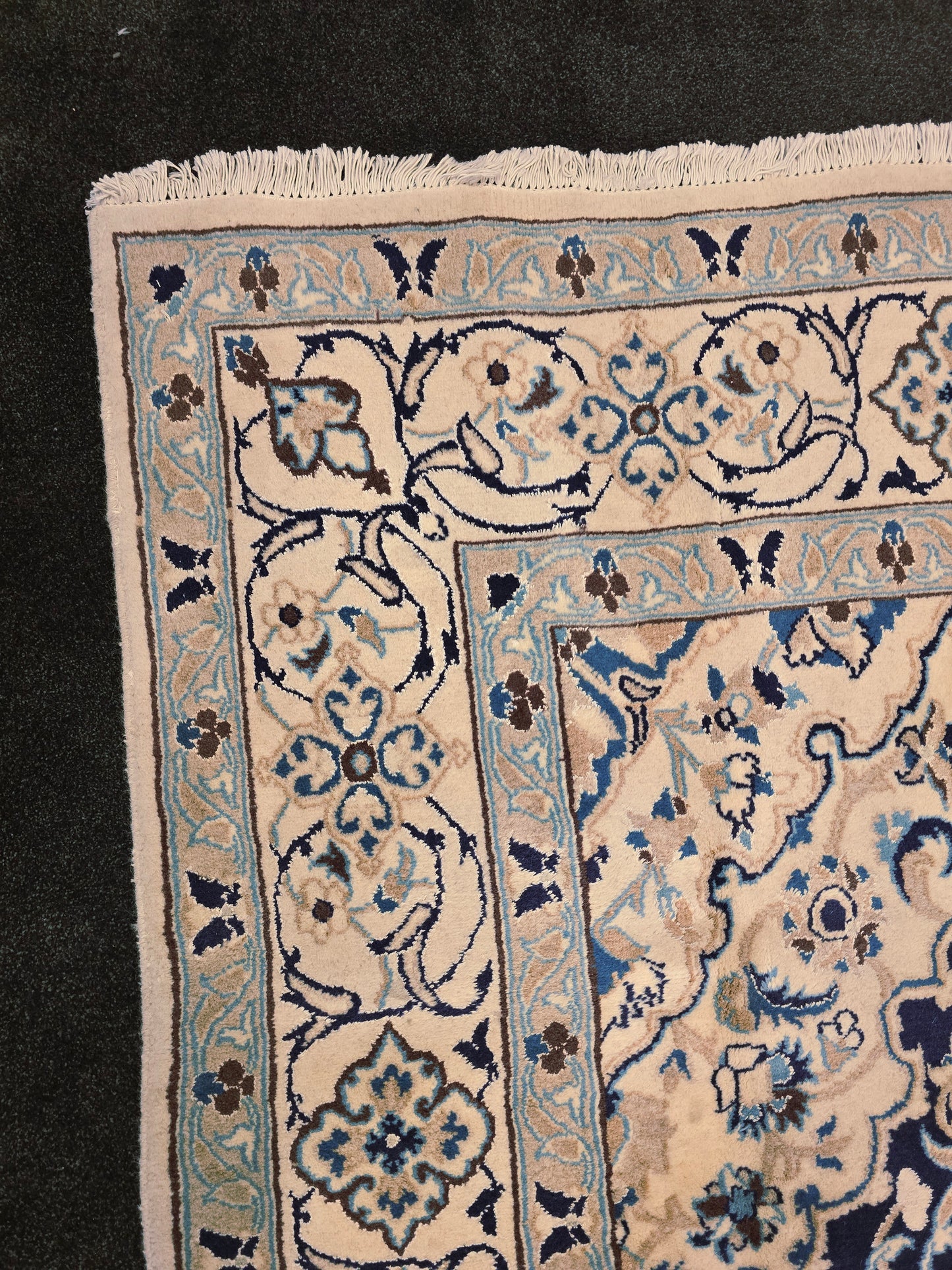 Perzisch Tapijt nain 310x195 wollen handgeknoopt vlorkleed Iran