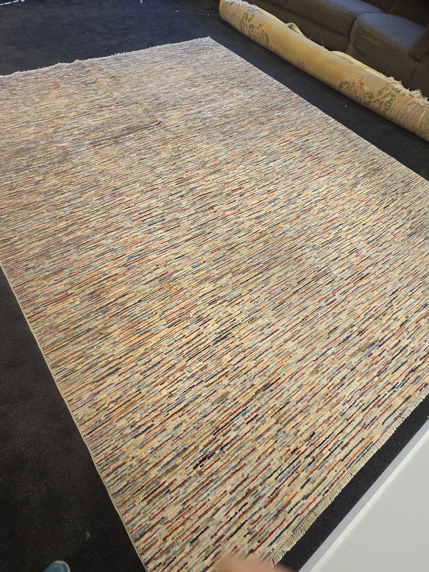 Groot Perzisch Tapijt Gabbeh Lines 335x250 wollen vloerkleed