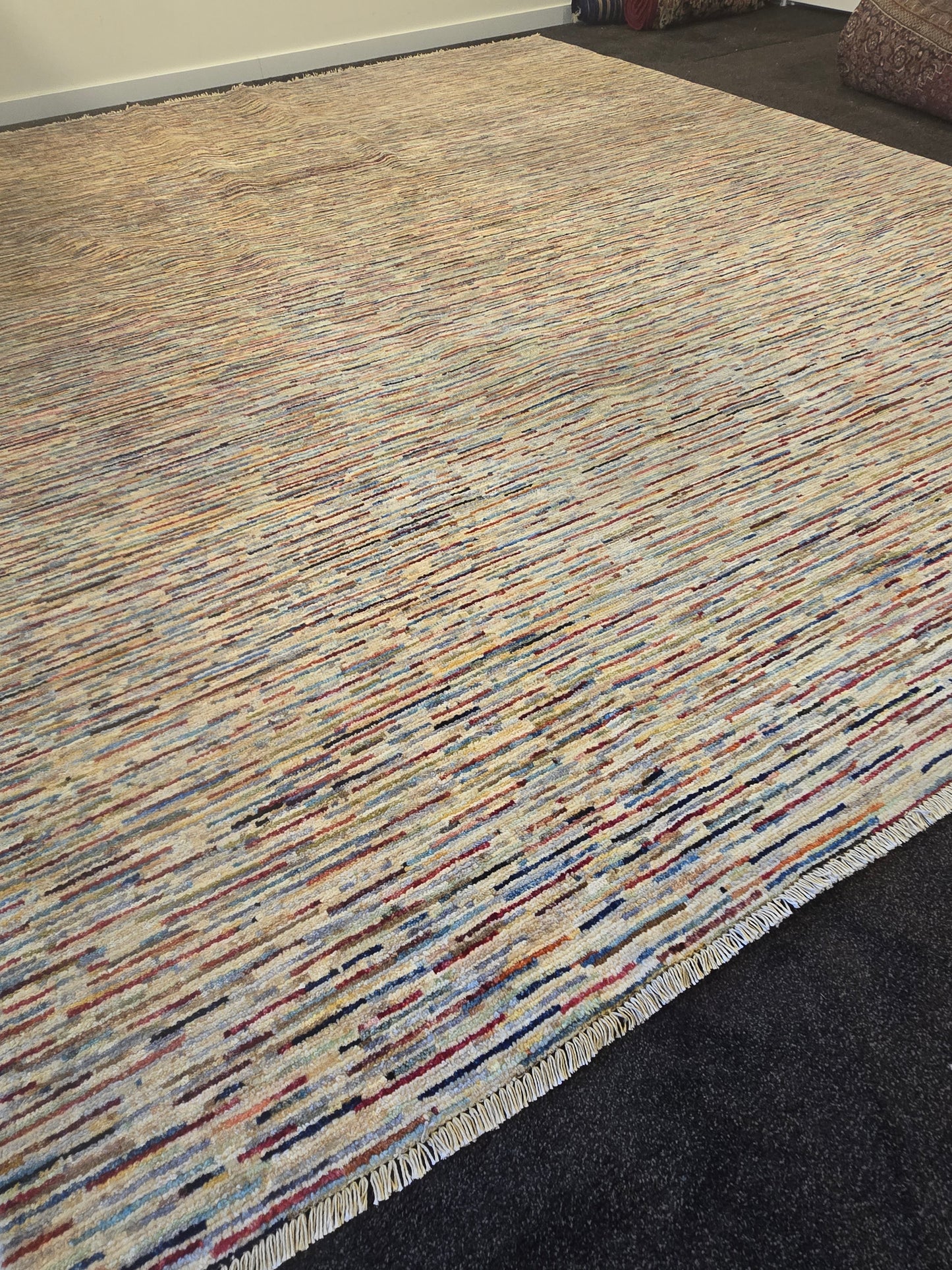Groot Perzisch Tapijt Gabbeh Lines 335x250 wollen vloerkleed