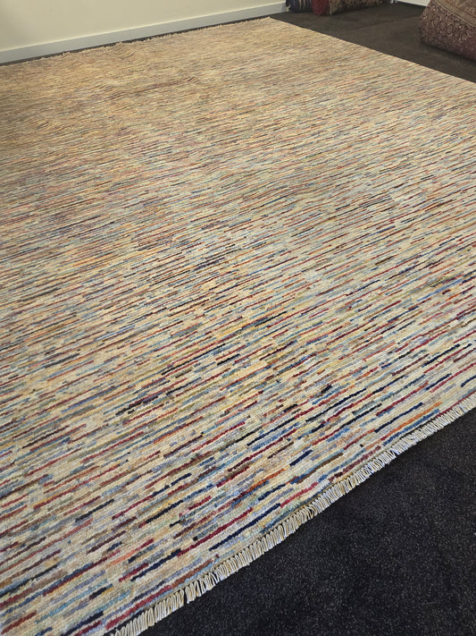 Groot Perzisch Tapijt Gabbeh Lines 335x250 wollen vloerkleed