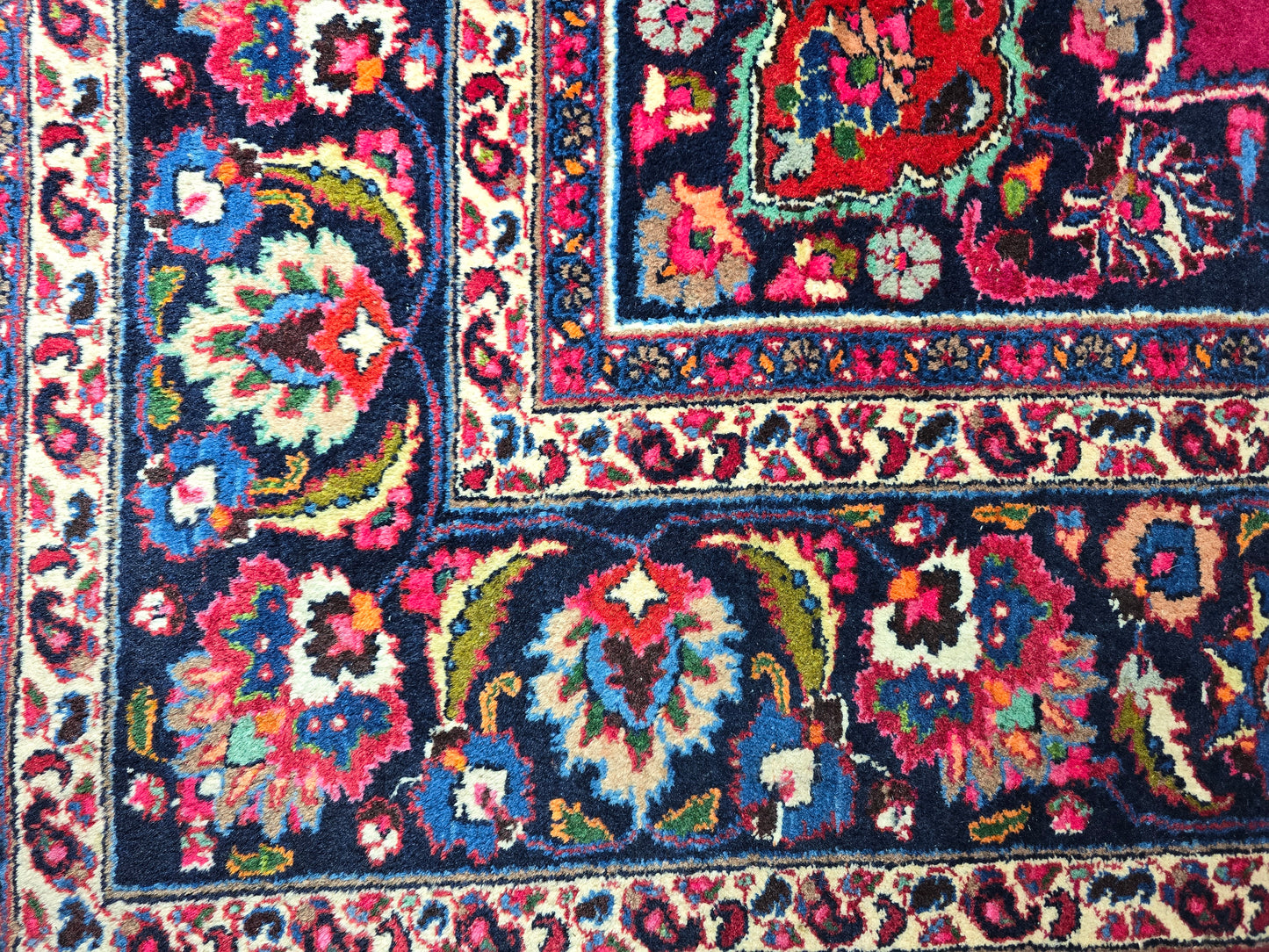 Groot Perzisch Tapijt Kashan 350x250 handgeknoopt wollen vloerkleed Iran