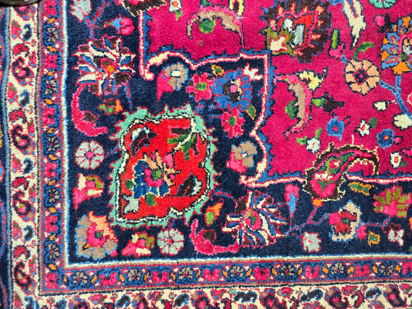 Groot Perzisch Tapijt Kashan 350x250 handgeknoopt wollen vloerkleed Iran