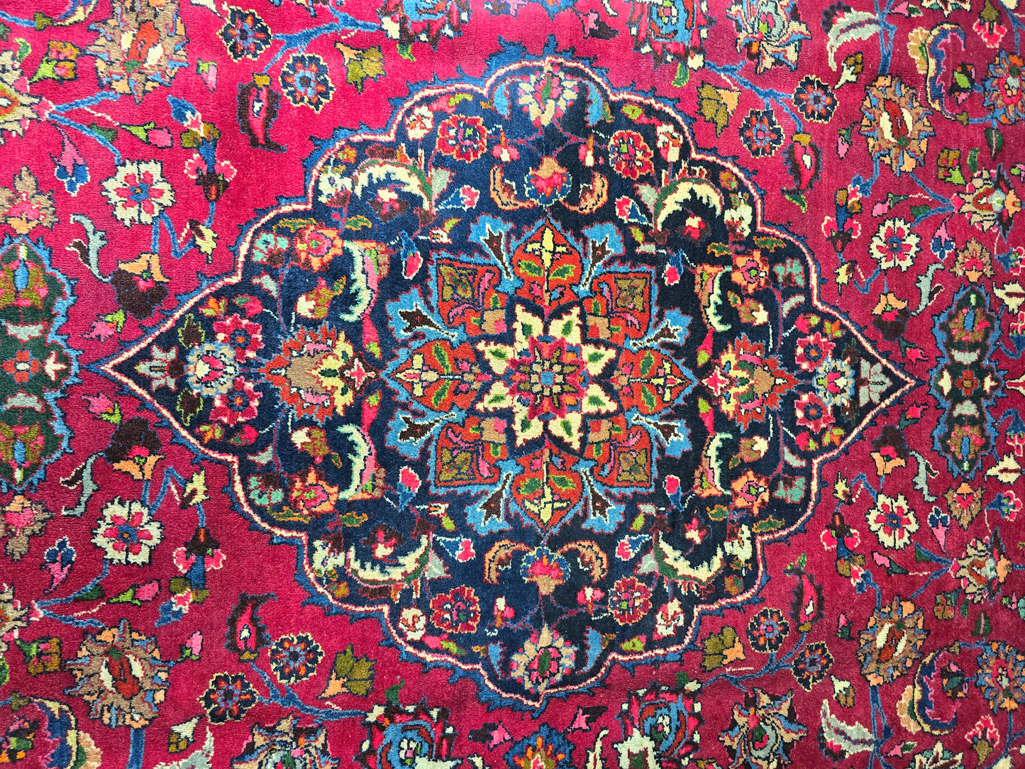 Groot Perzisch Tapijt Kashan 350x250 handgeknoopt wollen vloerkleed Iran