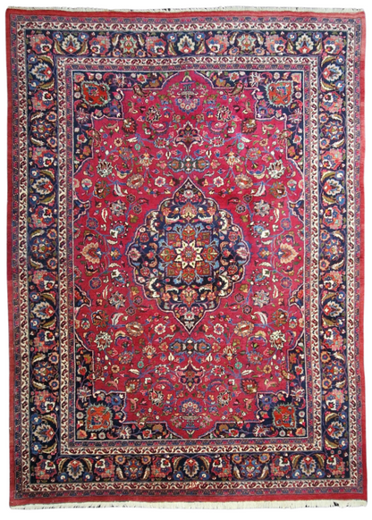 Groot Perzisch Tapijt Kashan 350x250 handgeknoopt wollen vloerkleed Iran