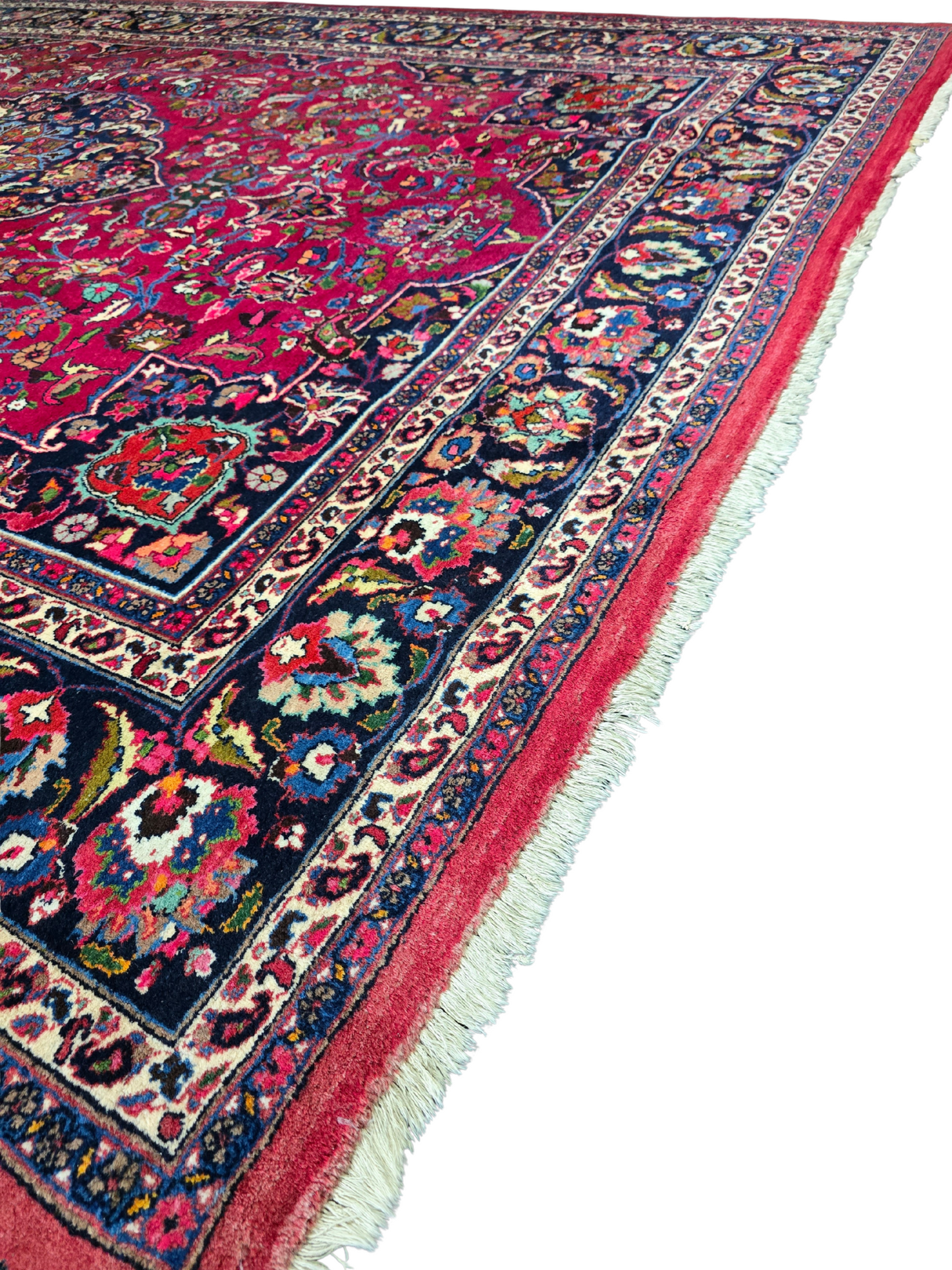 Groot Perzisch Tapijt Kashan 350x250 handgeknoopt wollen vloerkleed Iran