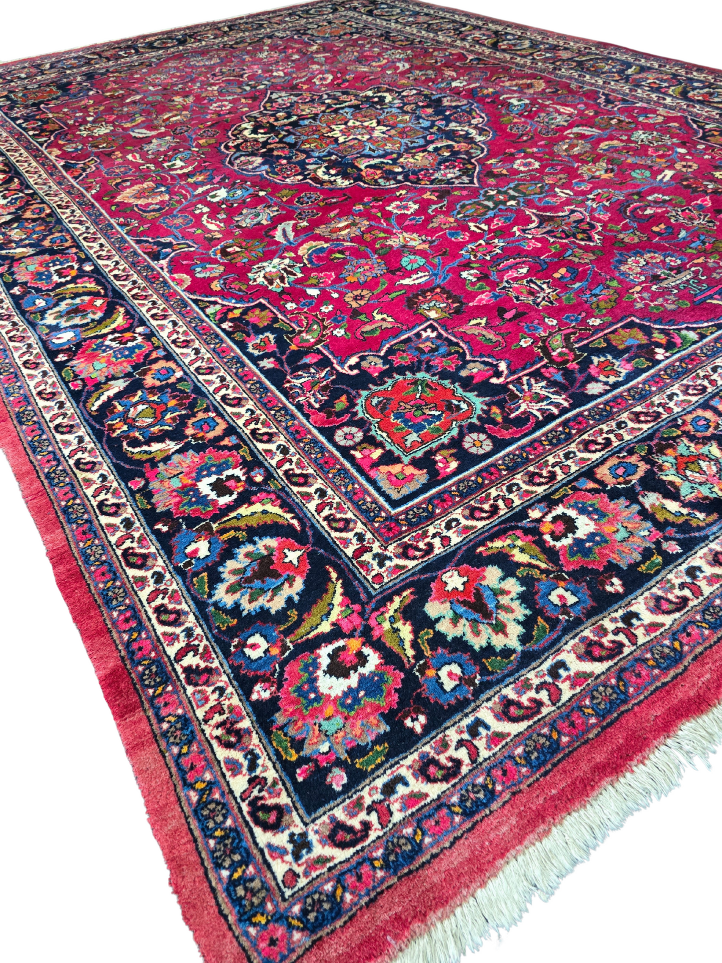 Groot Perzisch Tapijt Kashan 350x250 handgeknoopt wollen vloerkleed Iran