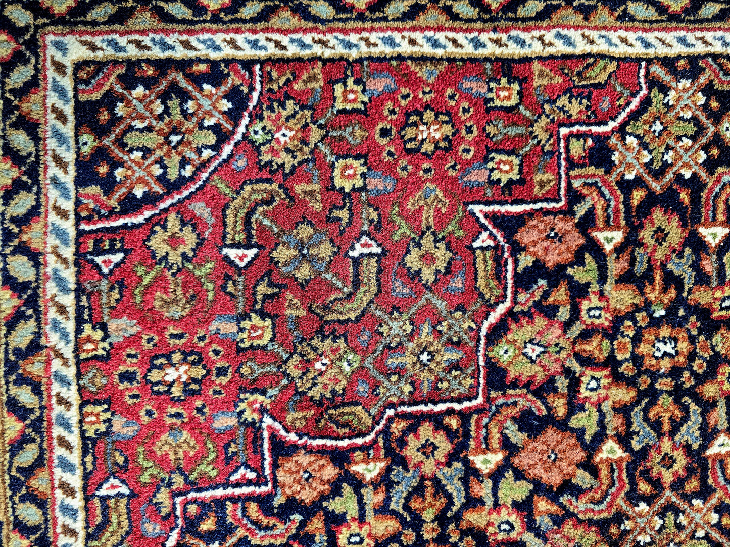 Groot perzisch tapijt Bidjar 373x245 handgeknoopt wollen vloerkleed