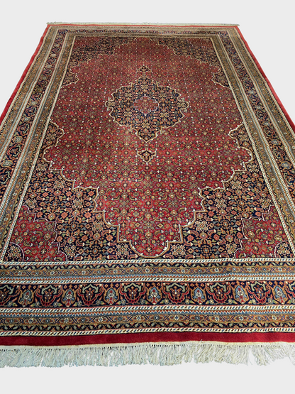 Groot perzisch tapijt Bidjar 373x245 handgeknoopt wollen vloerkleed