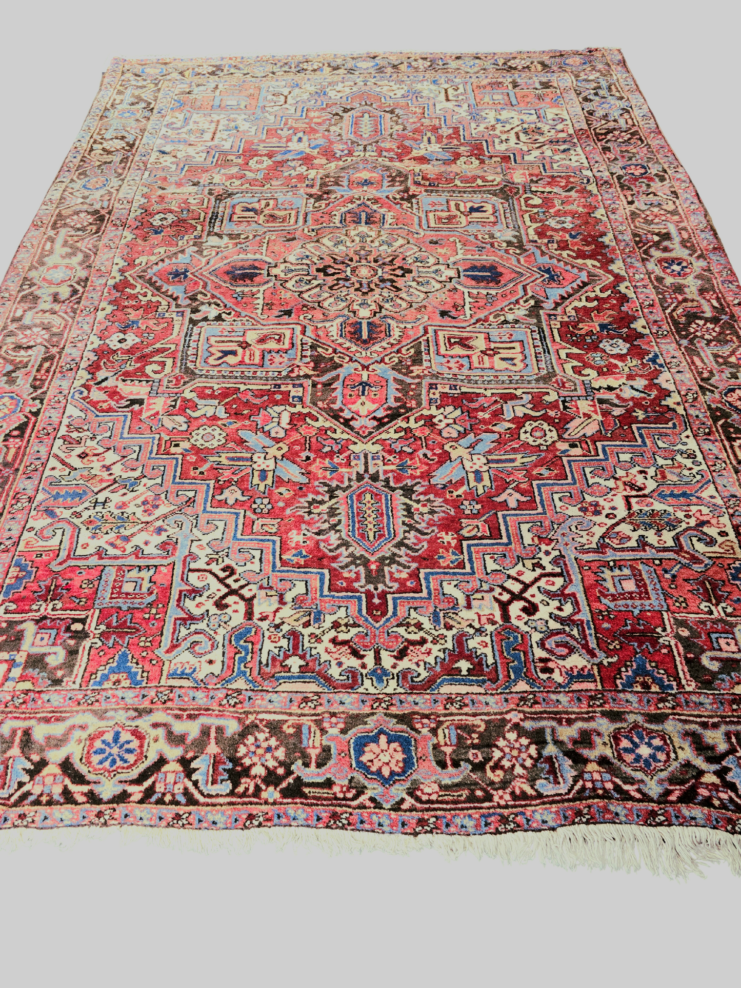 Groot Perzisch tapijt heriz 350x250 wollen vloerkleed iran