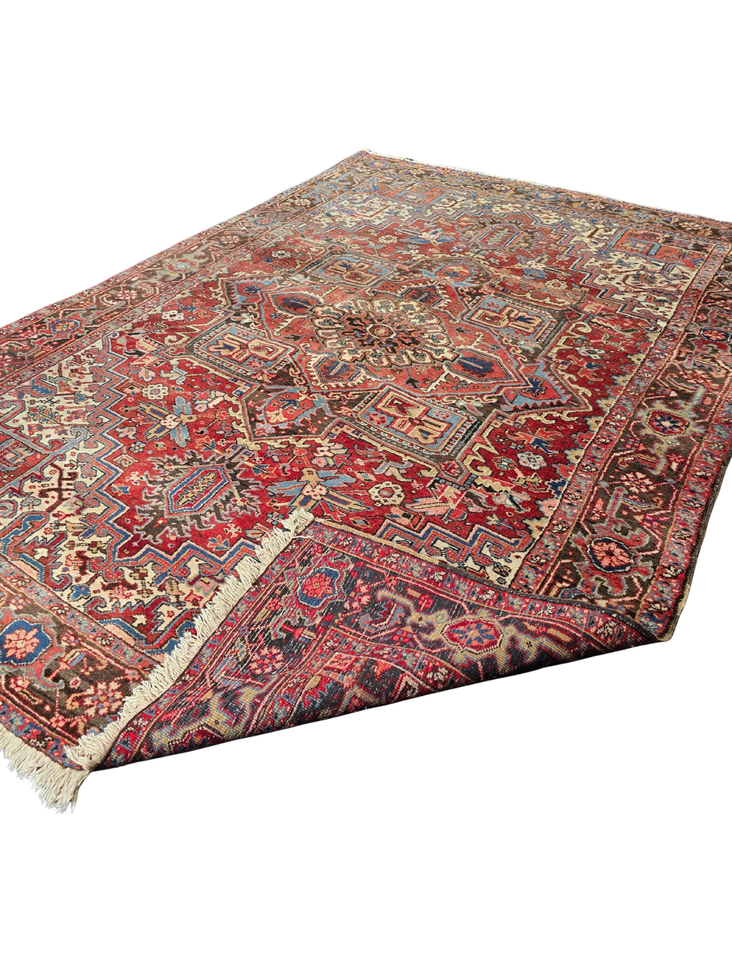 Groot Perzisch tapijt heriz 350x250 wollen vloerkleed iran