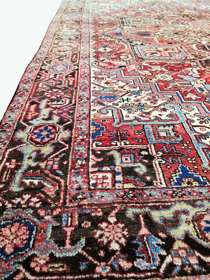 Groot Perzisch tapijt heriz 350x250 wollen vloerkleed iran