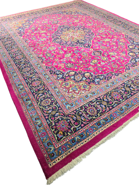 Groot Perzisch tapijt kashan 380x300 wollen vloerkleed iran