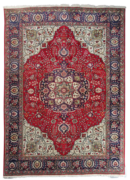 Groot perzisch Tapijt Kashan 360x254 handgeknoopt wollen vloerkleed