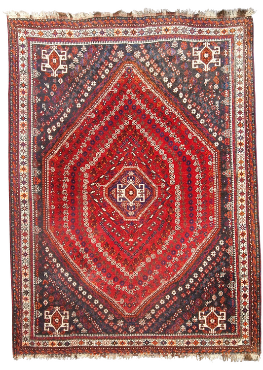 perzisch tapijt Shiraz 305x215 wollen vloerkleed iran handgeknoopt