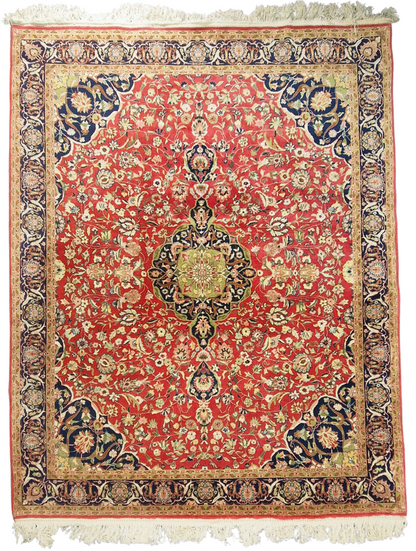 Groot perzisch tapijt Kashan 340x240 vloerkleed handgeknoopt iran