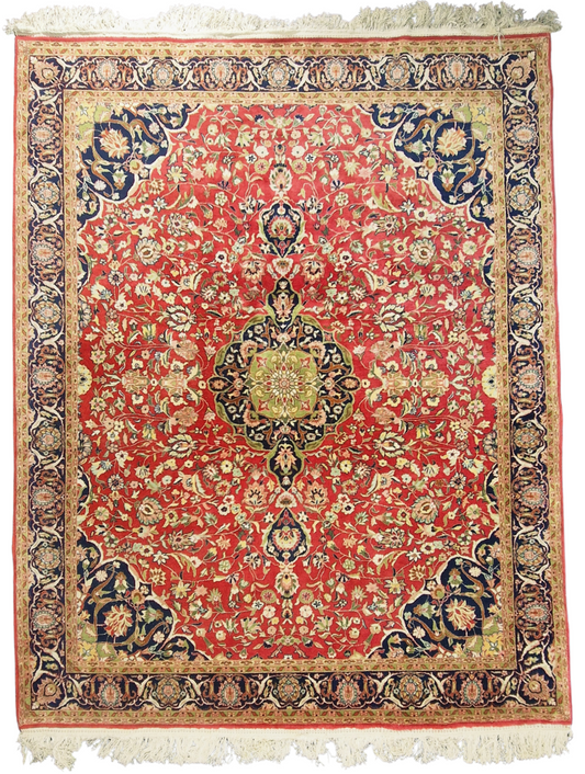Groot perzisch tapijt Kashan 340x240 vloerkleed handgeknoopt iran