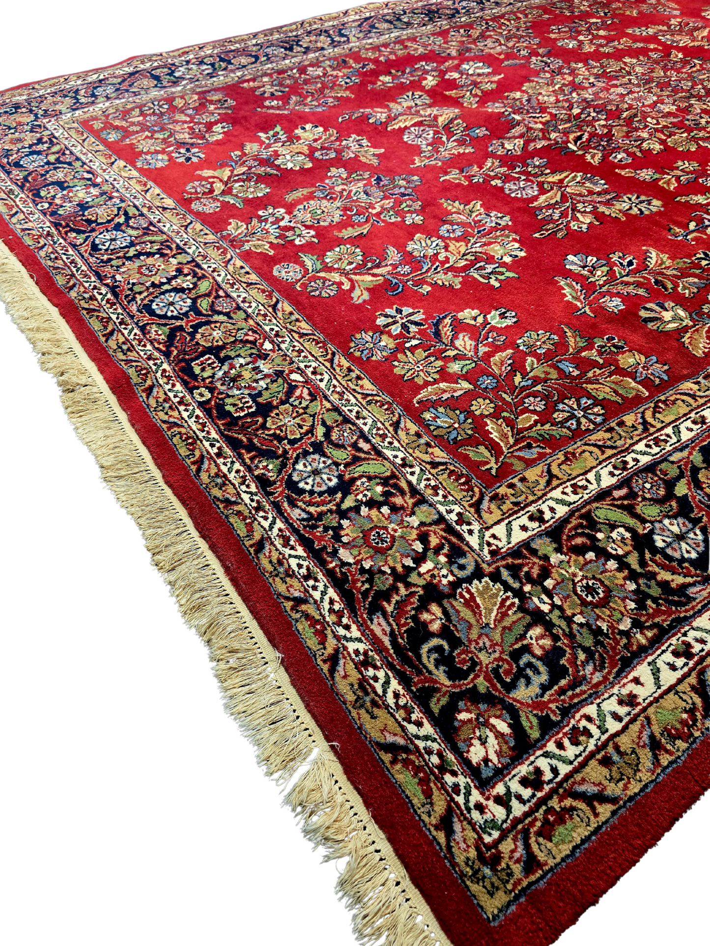 Groot Perzisch tapijt Sarough 349x240 wollen vloerkleed