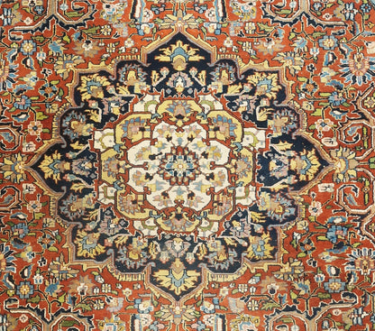 Groot perzisch tapijt Mashad 350x250 wollen vloerkleed handgeknoopt
