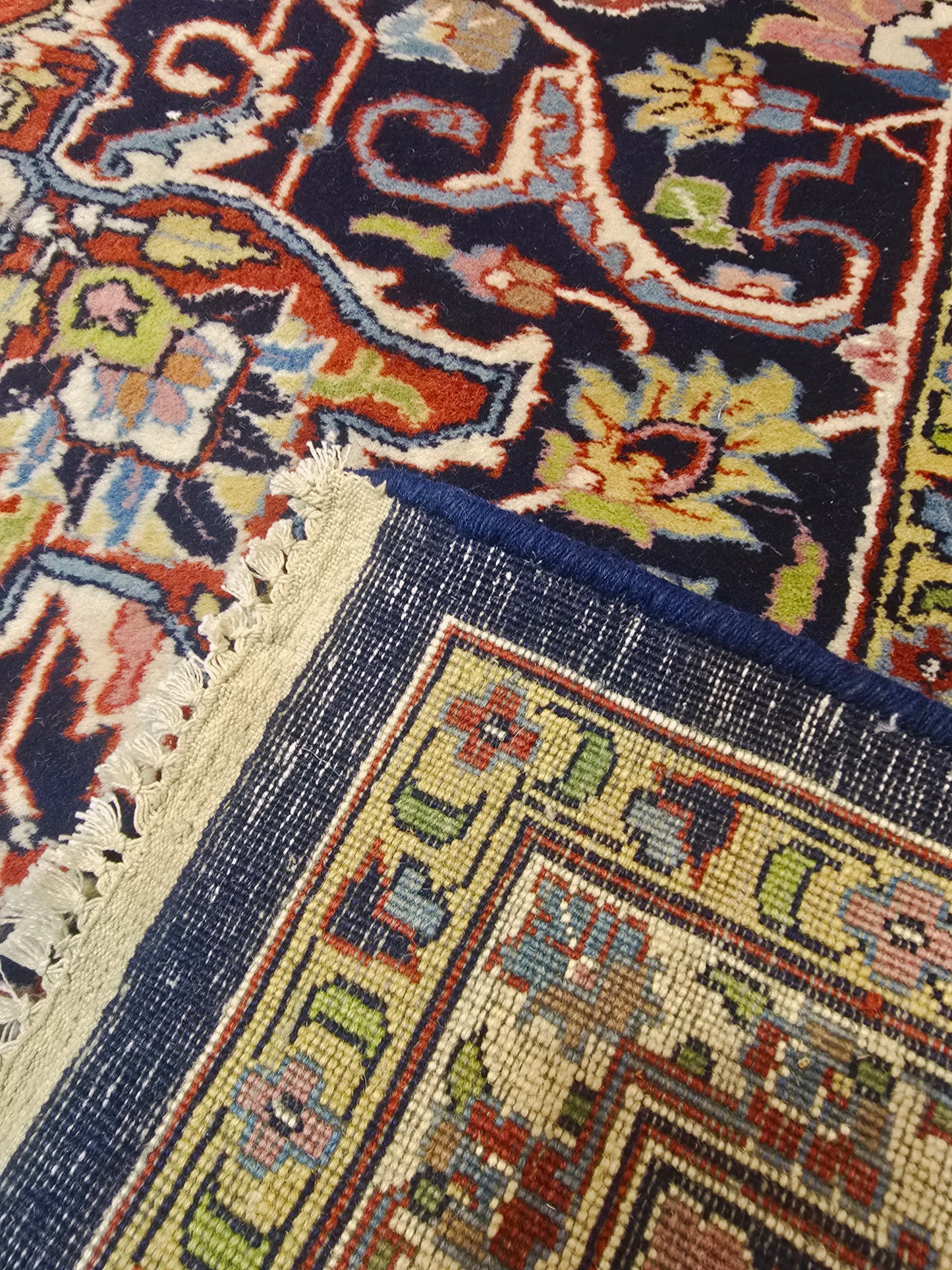 Groot perzisch tapijt Mashad 350x250 wollen vloerkleed handgeknoopt