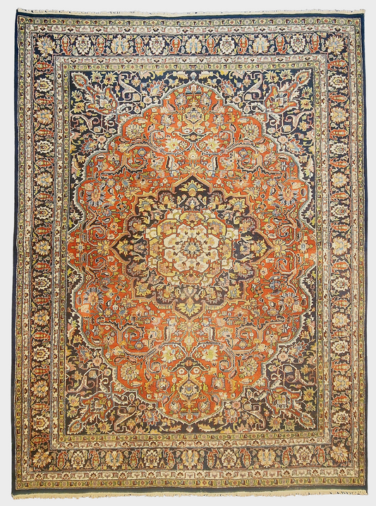 Groot perzisch tapijt Mashad 350x250 wollen vloerkleed handgeknoopt