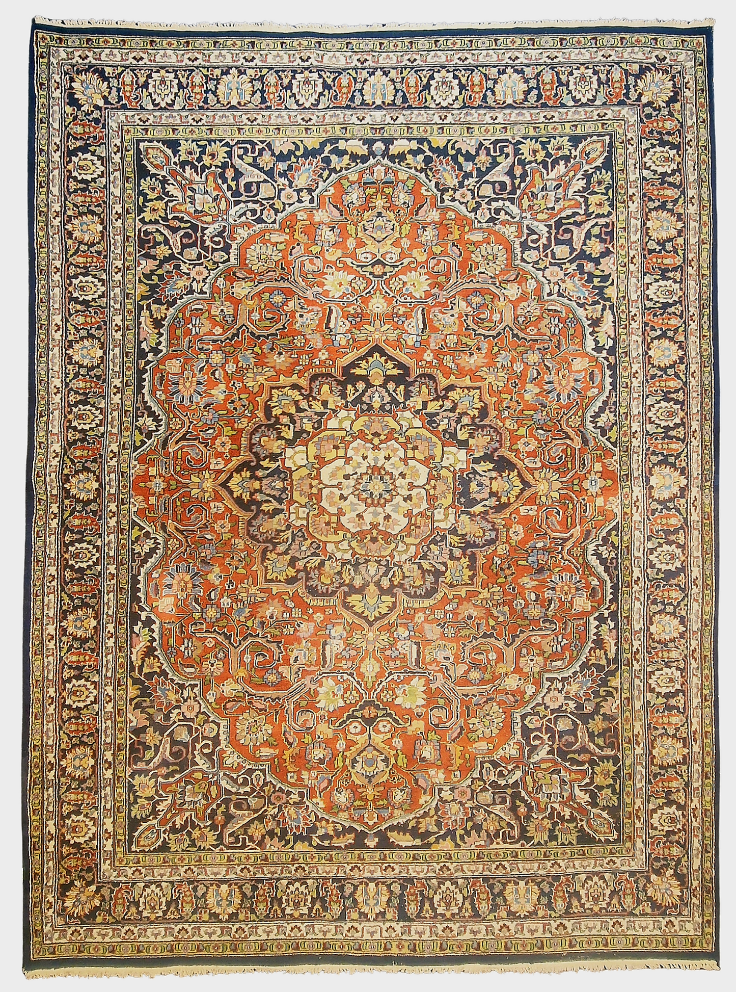 Groot perzisch tapijt Mashad 350x250 wollen vloerkleed handgeknoopt