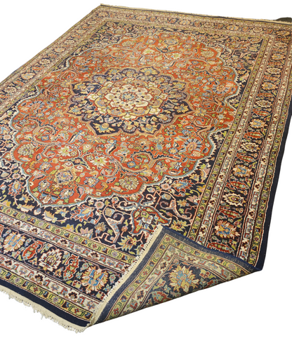 Groot perzisch tapijt Mashad 350x250 wollen vloerkleed handgeknoopt
