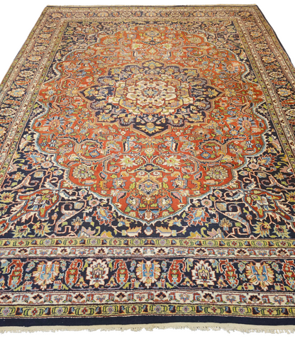 Groot perzisch tapijt Mashad 350x250 wollen vloerkleed handgeknoopt
