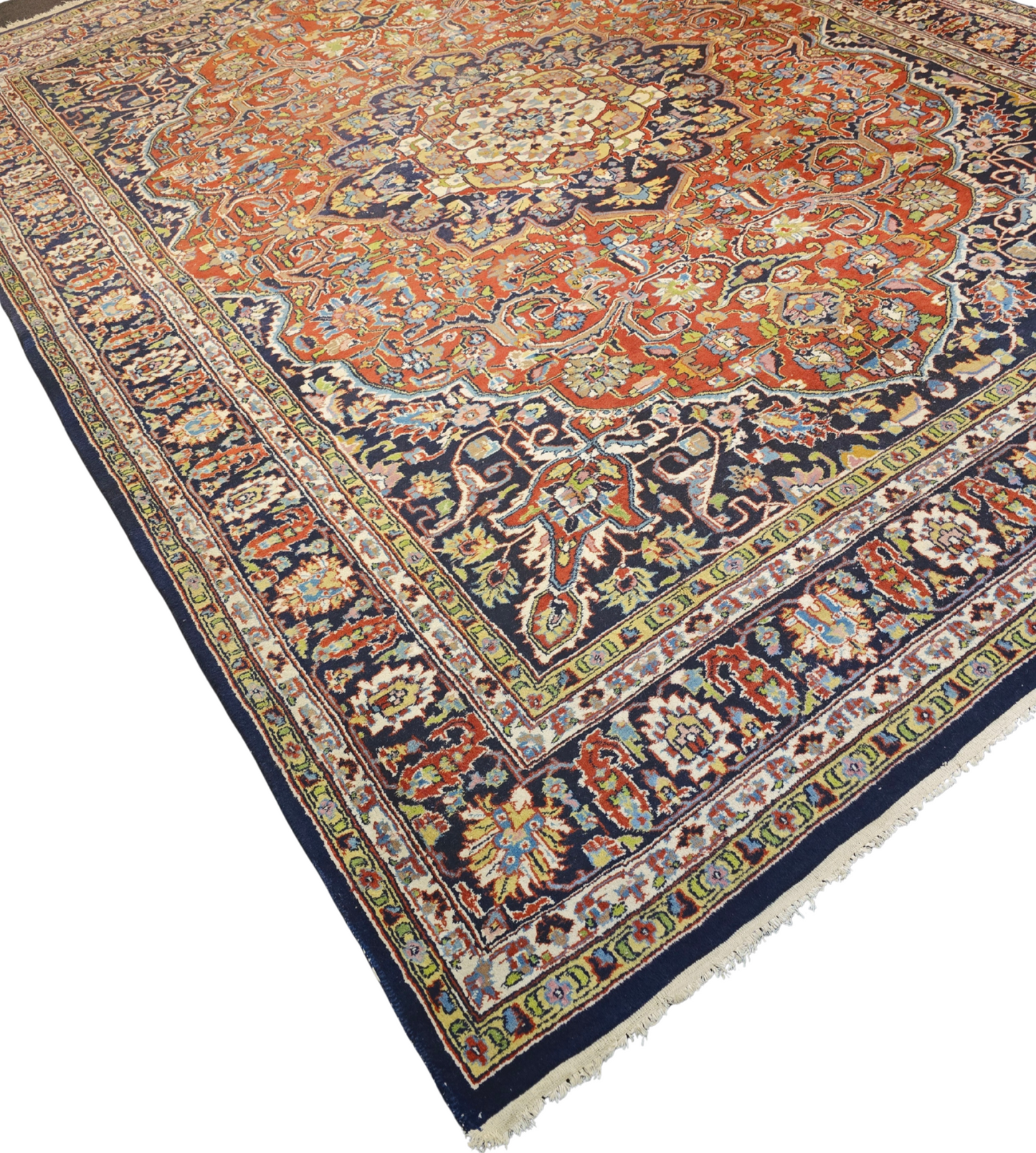 Groot perzisch tapijt Mashad 350x250 wollen vloerkleed handgeknoopt