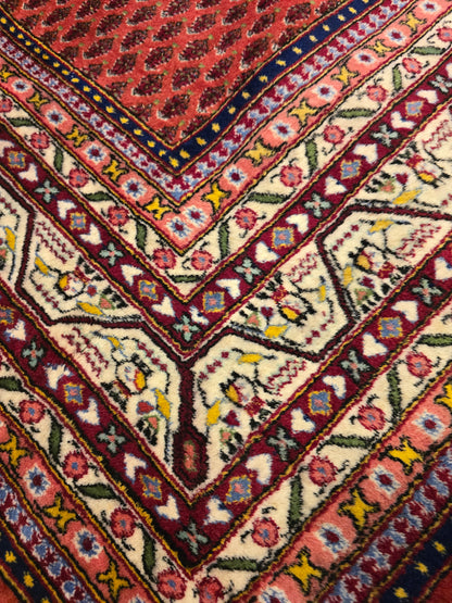 Groot perzisch tapijt Sarough Mir 350x250 wollen vloerkleed handgekoopt