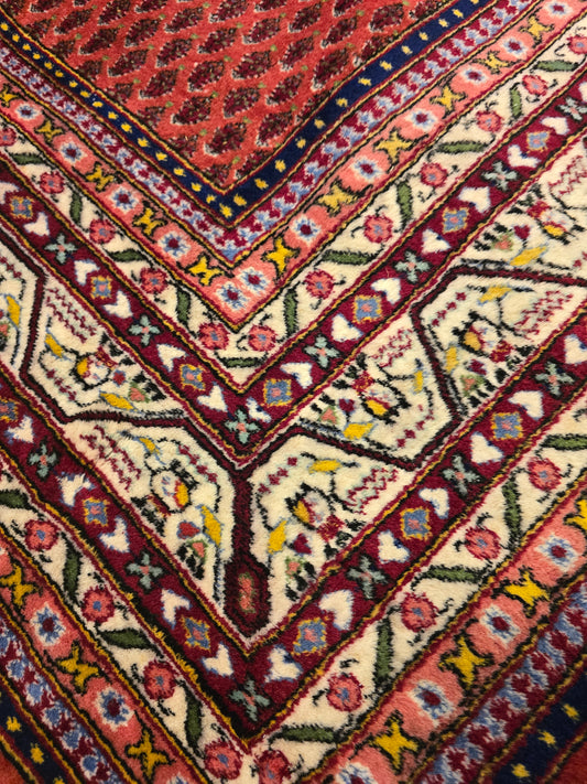 Groot perzisch tapijt Sarough Mir 350x250 wollen vloerkleed handgekoopt
