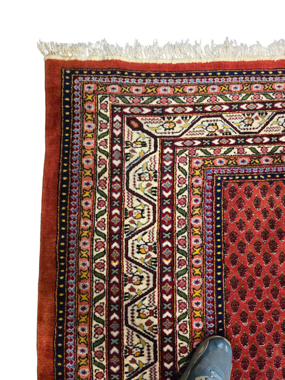 Groot perzisch tapijt Sarough Mir 350x250 wollen vloerkleed handgekoopt