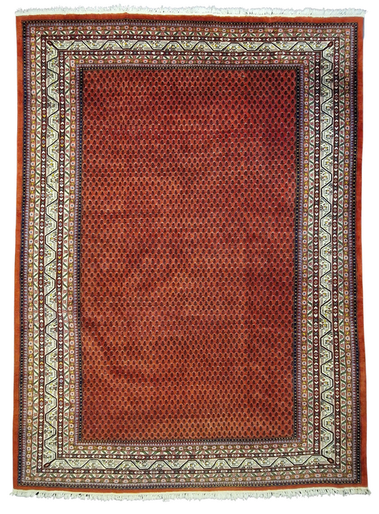 Groot perzisch tapijt Sarough Mir 350x250 wollen vloerkleed handgekoopt