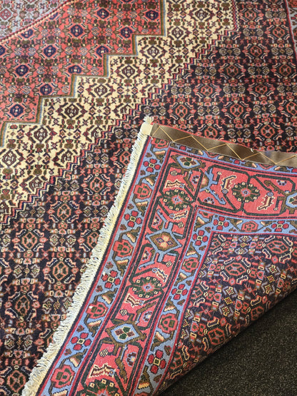 Groot perzisch tapijt Senneh 350x250 wollen vloerkleed handgeknoopt Iran