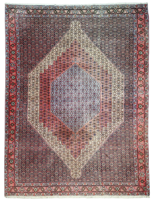 Groot perzisch tapijt Senneh 350x250 wollen vloerkleed handgeknoopt Iran