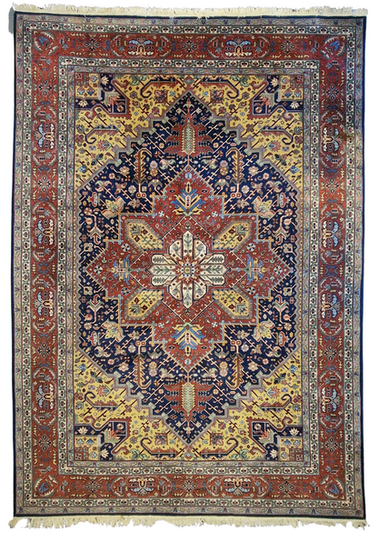 Groot Perzisch Tapijt Heriz 350x250 wollen vloerkleed handgeknoopt