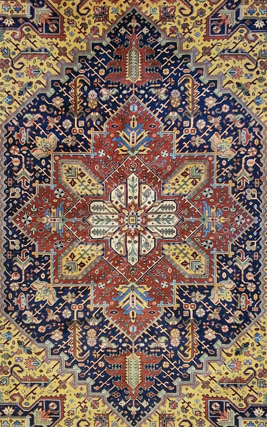 Groot Perzisch Tapijt Heriz 350x250 wollen vloerkleed handgeknoopt