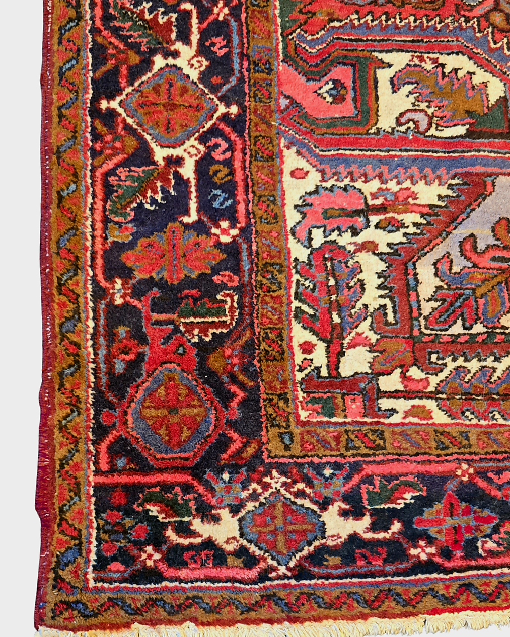 Groot Perzisch tapijt Heriz 366x255 wollen vloerkleed handgeknoopt Iran