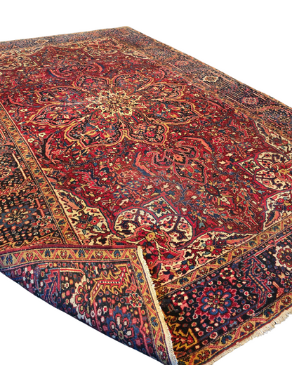 Groot Perzisch Tapijt Heriz Ahar 365x254 wollen vloerkleed handgeknoopt Iran