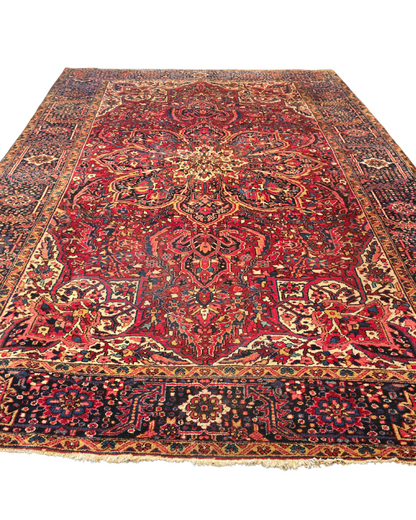 Groot Perzisch Tapijt Heriz Ahar 365x254 wollen vloerkleed handgeknoopt Iran