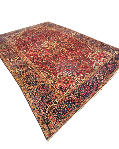 Groot Perzisch Tapijt Heriz Ahar 365x254 wollen vloerkleed handgeknoopt Iran