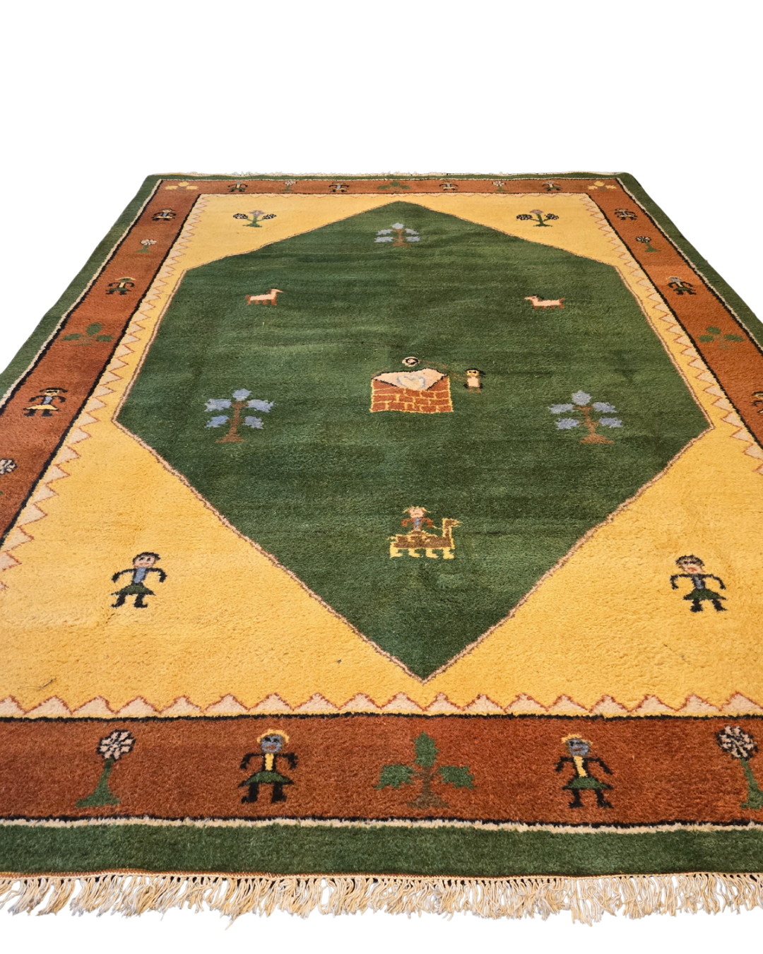 Groot Perzisch tapijt Gabbeh 360x260 wollen vloerkleed handgeknoopt