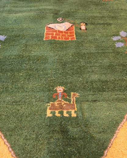 Groot Perzisch tapijt Gabbeh 360x260 wollen vloerkleed handgeknoopt