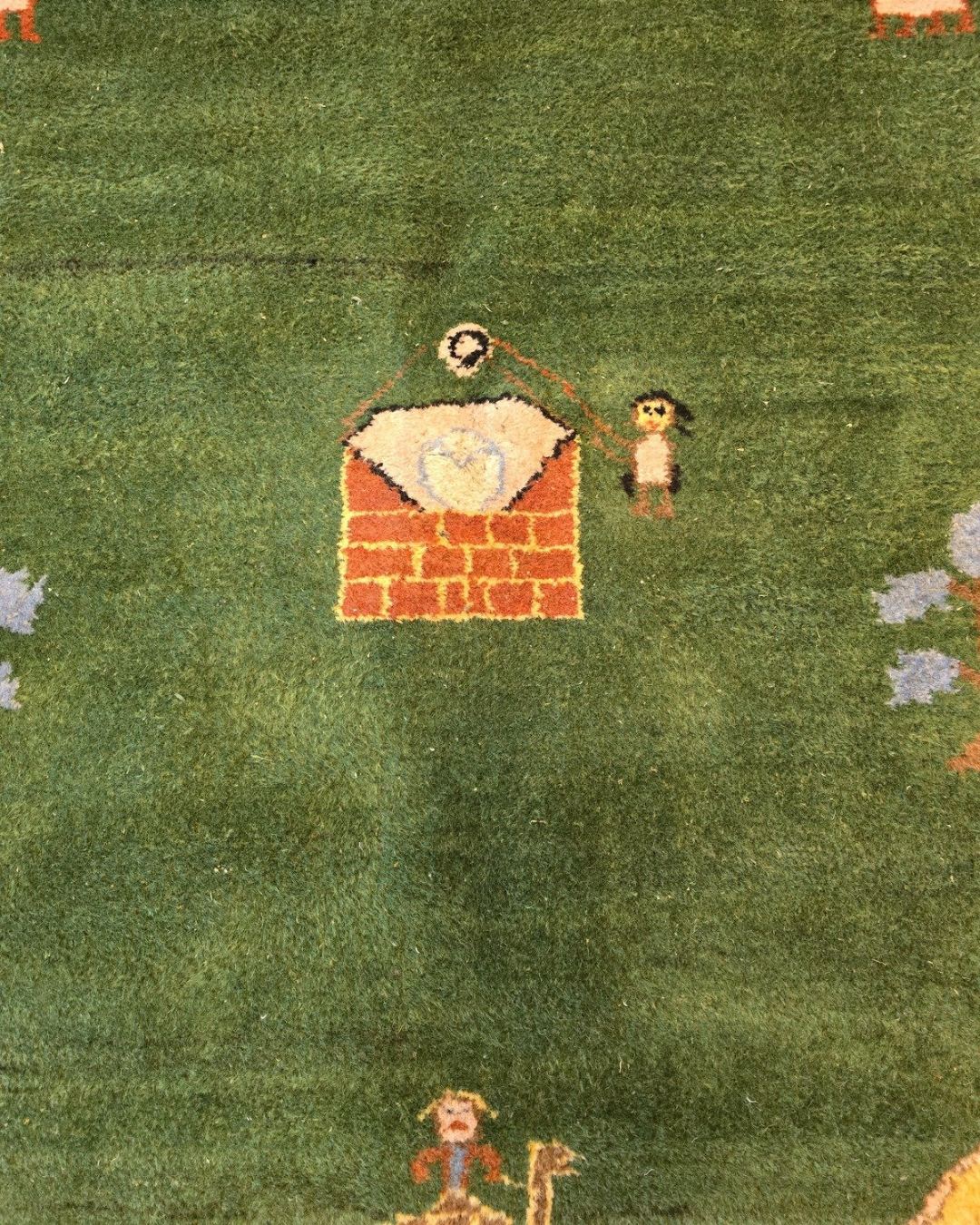 Groot Perzisch tapijt Gabbeh 360x260 wollen vloerkleed handgeknoopt