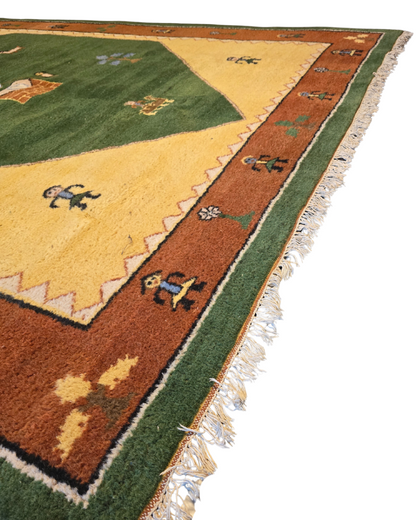 Groot Perzisch tapijt Gabbeh 360x260 wollen vloerkleed handgeknoopt