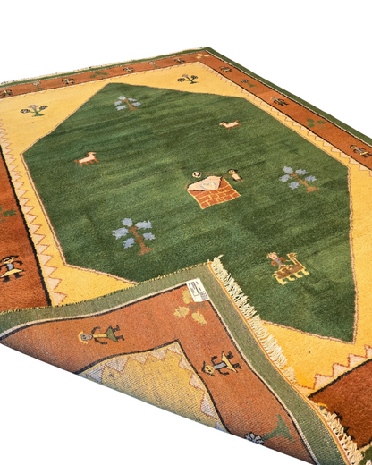 Groot Perzisch tapijt Gabbeh 360x260 wollen vloerkleed handgeknoopt