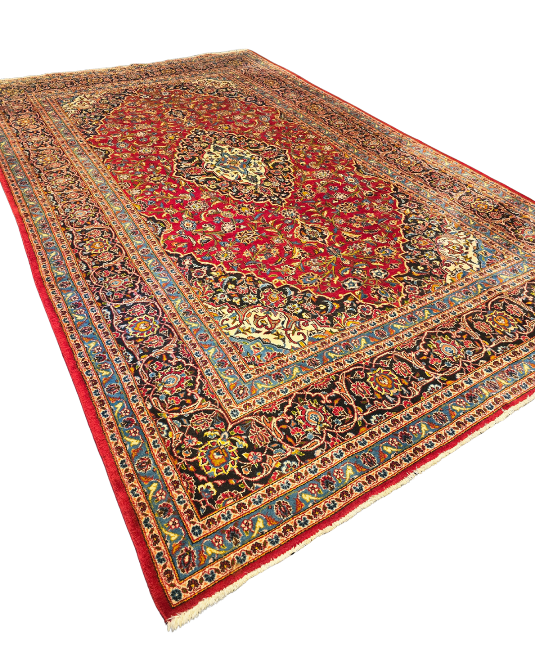Groot Perzisch tapijt Kashan 365x240 wollen vloerkleed iran
